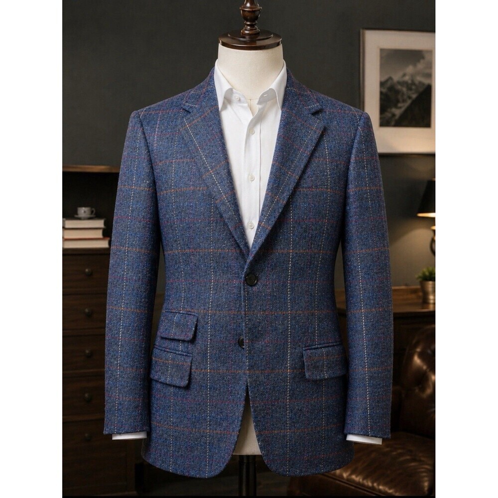 Vintage Hugo Boss x Neiman Marcus Designer Collection Harris Tweed Blazer